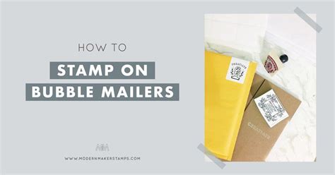 How To Stamp On Bubble Mailers Modern Maker Stamps Bubbles Blank Sticker Labels Stamp