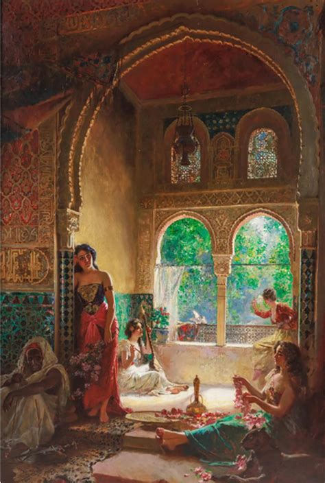 Rudolf Ernst 19th Century Italian Orientalist Masterpiece Painting