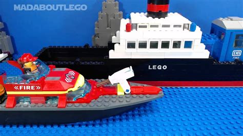 Lego City Fire Rescue Boat 60373 Youtube