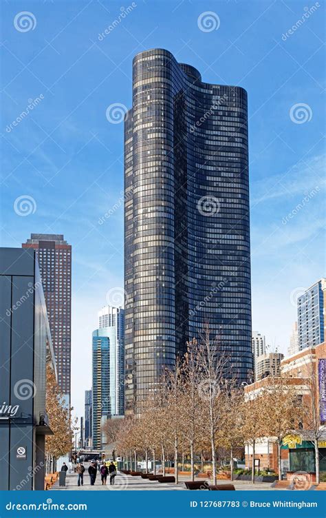 Modern Residential Tall Towers Chicago Illinois Editorial Stock Photo