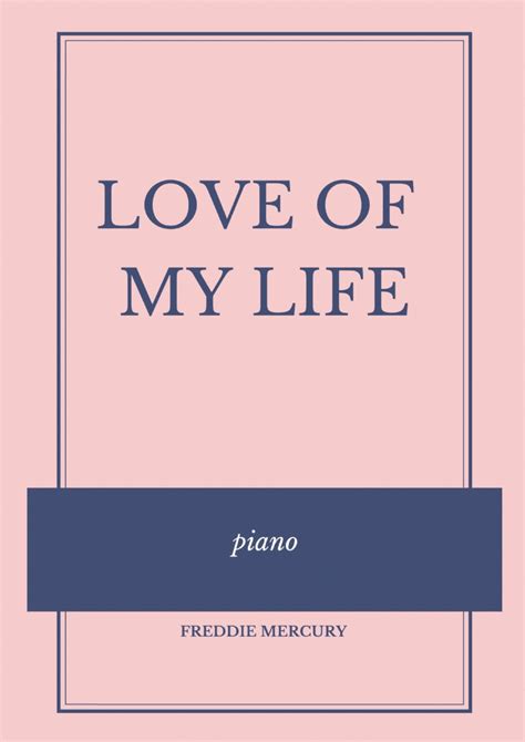 Love Of My Life Partituras Queen Piano Fácil