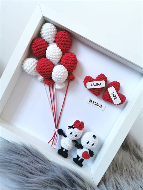 Wedding Frame Personalized Valentines Day Gift Bigli Migli Wedding Gift Red And White Unique