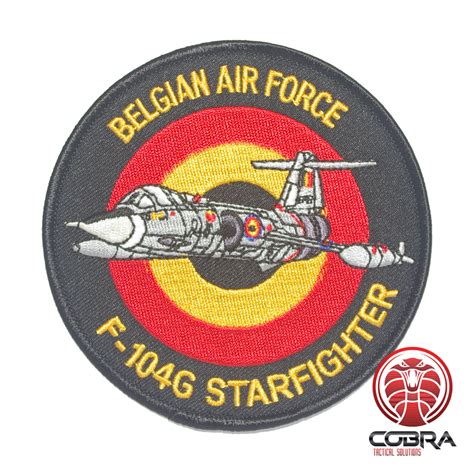 Belgian Air Force F 104g Starfighter Aviation Patch écusson Brodé