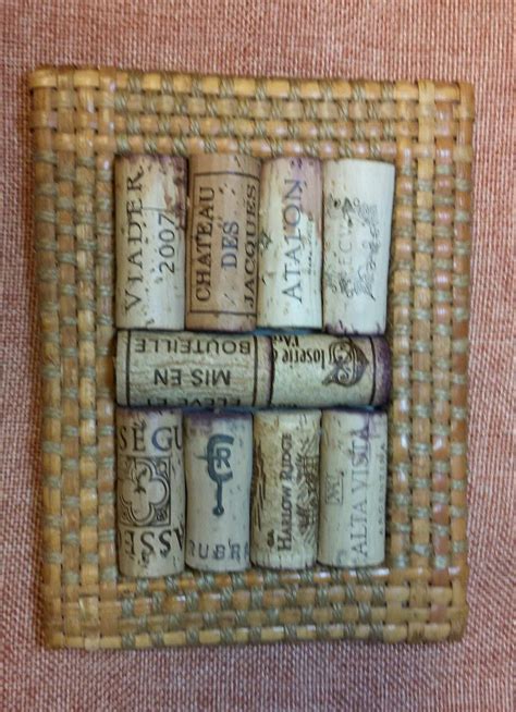 Upcycled Picture Frame Wine Cork Trivet Upcycled Picture Frames Wine