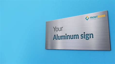 Brushed Aluminum Logo Sign