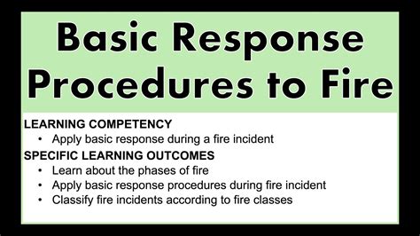 Stages Or Phases Of Fire Basic Response Procedures To Fire Drrr