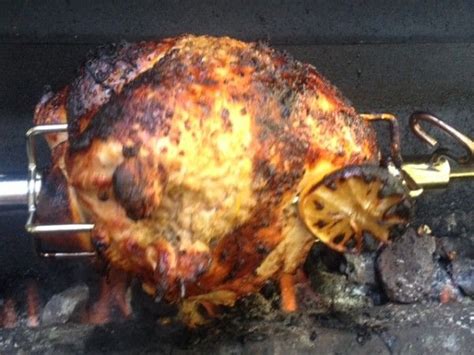 Spit Roasted Turkey On The Grill Grilled Roast Grilled Turkey Roasted Turkey
