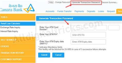 Can debit card transactions be done without otp/3d secure pin? How To Generate Canara Net Banking Transaction Password