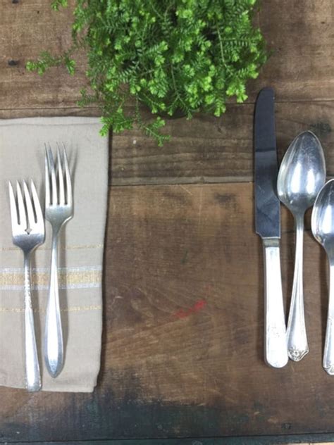 Mismatched Silverware Place Setting Fork Knife Spoon Set Etsy