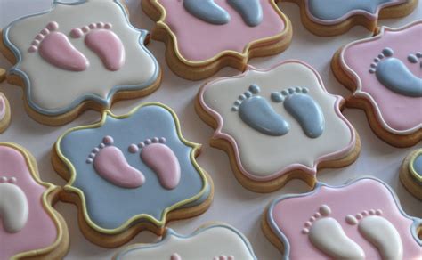 Baby Feet Pitter Patter Pastel Decorated Cookies One Dozen Baby