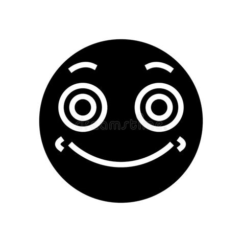 Happy Emoji Glyph Icon Vector Illustration Stock Illustration