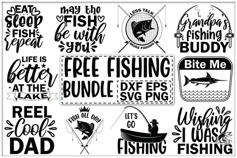 Free Fishing Svg Bundle Graphic By Apon Design Store Creative Fabrica