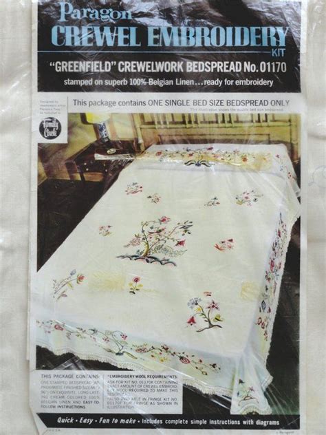 Paragon Crewel Embroidery Greenfield Bedspread Kit 01170 Etsy