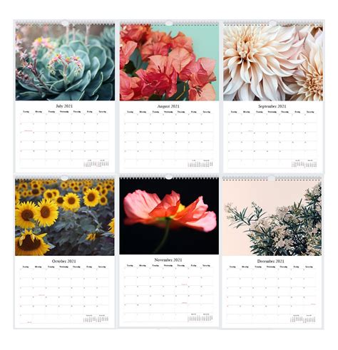 2021 Flower Wall Calendar Fine Art Calendar Floral Art Wall Etsy