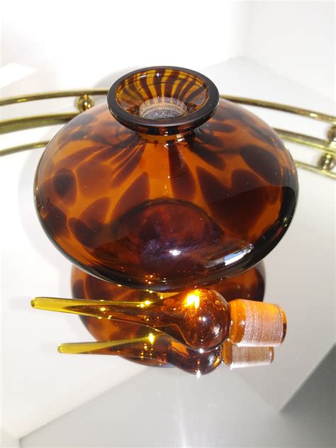 Vintage Tortoise Shell Perfume Bottle Etsy