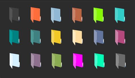 Folders Flat Colors Icon Pack For Windows 10 Techkeyhub