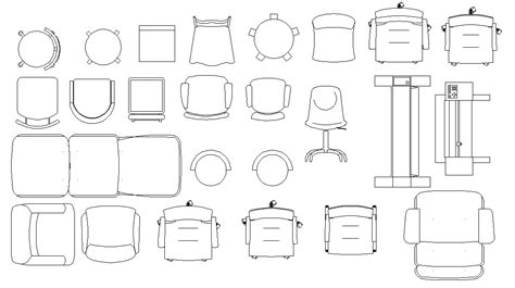 Free Download Chair Cad Blocks Elevation Design Cadbull