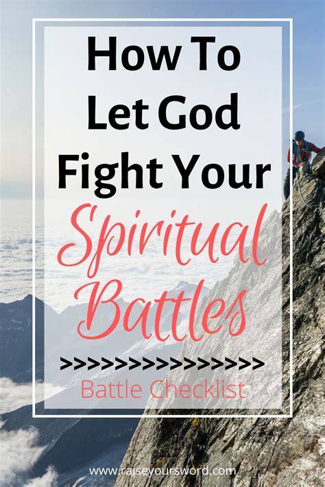How To Let God Fight Your Spiritual Battles Battle Checklist