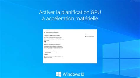 Windows 10 Activer La Planification Gpu Pour De Meilleures