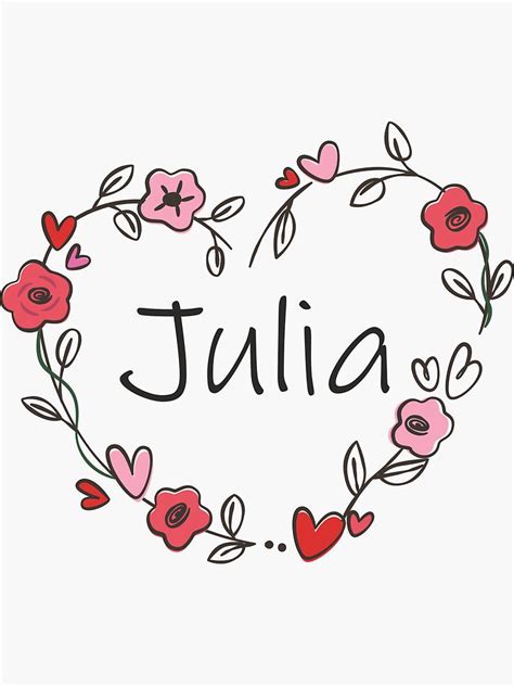 My Name Is Julia Sticker For Sale By Oleo79 Redbubble