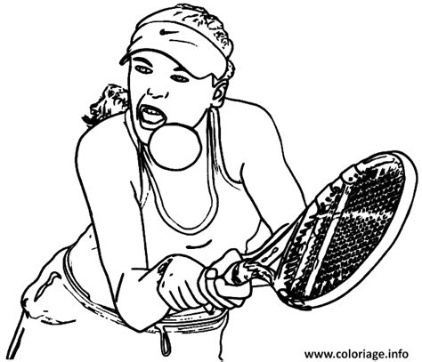Coloriage Joueuse De Tennis Avec Une Visiere Dessin Tennis Imprimer
