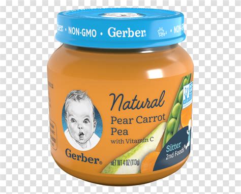 Gerber Natural 2nd Foods Pear Carrot Pea Jar Gerber Baby Food Person