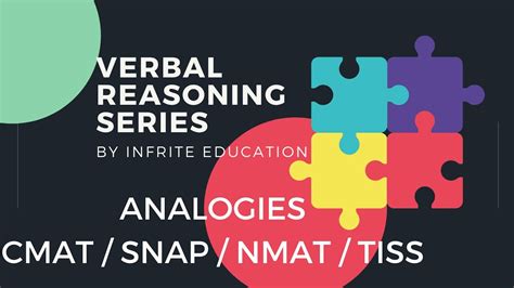 Analogies For Nmat Tiss Snap Cmat Verbal Reasoning Series Part