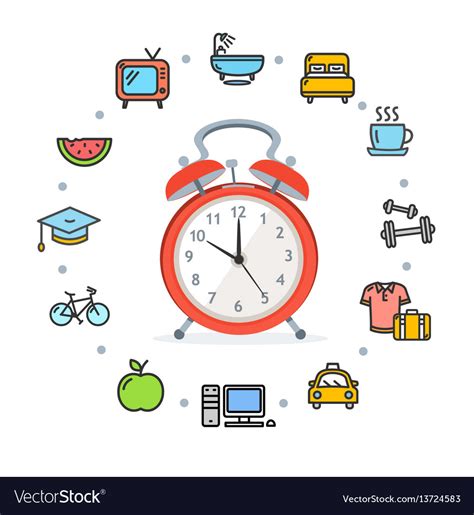 Daily Routines Concept Healthy Life Royalty Free Vector