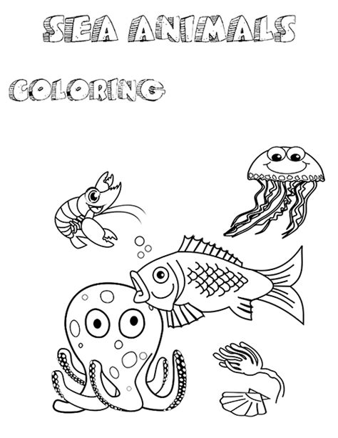 23 Underwater Animals Coloring Pages Pictures