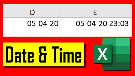 How To Quickly Insert Date And Time In Excel Youtube
