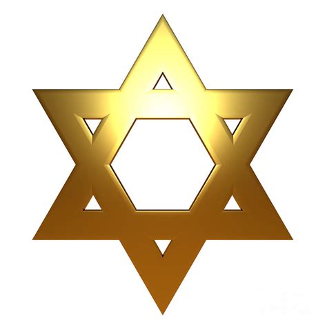 Jewish Star Of David Gold Version Digital Art By Shazam Images Fine