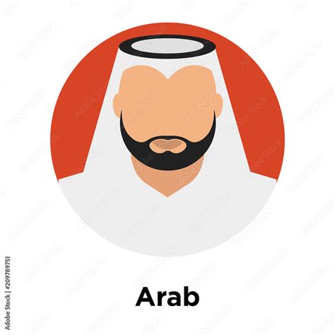 Arab Icon Vector Sign And Symbol Isolated On White Background Arab