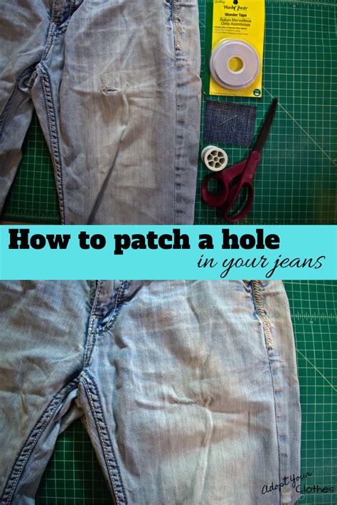 How To Fix Jeans With A Small Rip How To Patch Jeans Patched Jeans