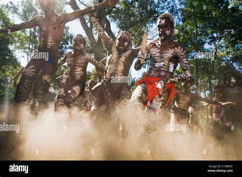 indigenous dancers performing a tribal dance laura aboriginal dance festival laura queensland