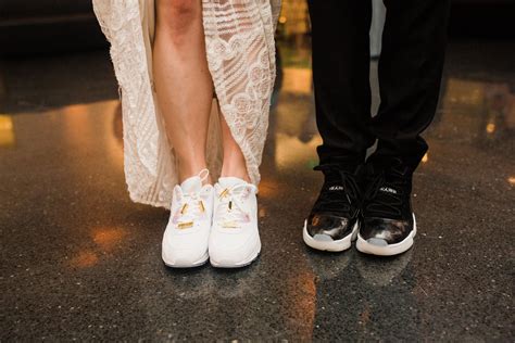 Bride And Groom Nike Sneakers Museum Wedding Art Museum Wedding