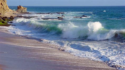 Download Wallpaper 1920x1080 Coast Waves Surf Sea Full Hd Hdtv Fhd