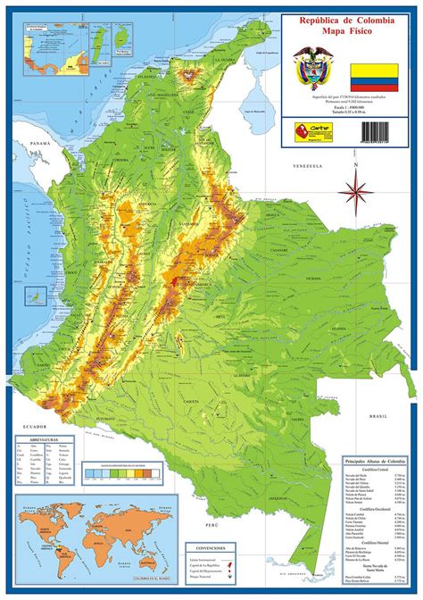 Mapa F Sico De Colombia Mapa De Colombia Mapa Fisico Mapas