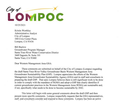 City Of Lompoc Water Rebate