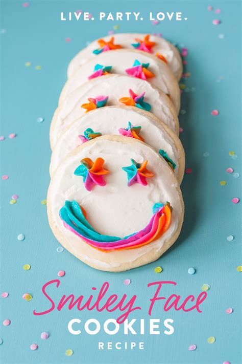 Smiley Face Cookies Frosted Sugar Cookie Recipe Recipe Smiley