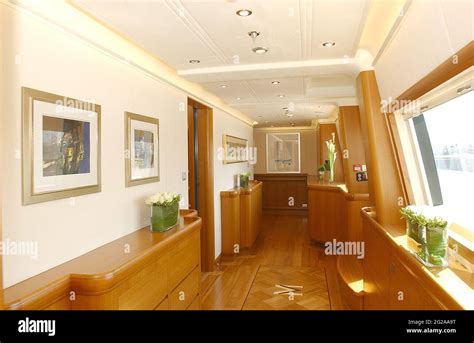 One Of The Passageways Aboard Mirabella V The World Largest Single
