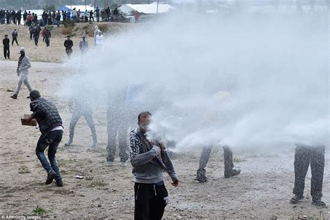 Police In Calais Use Tear Gas And Water Cannons In Clashes With British