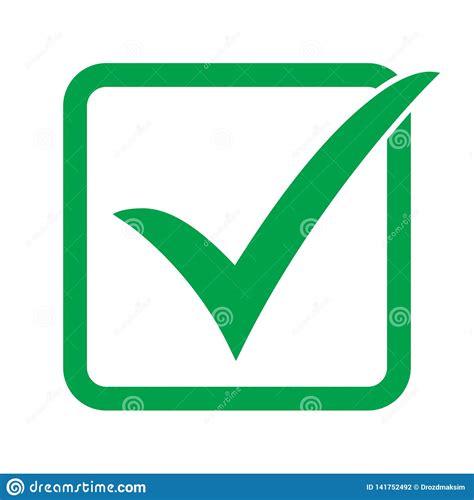 Tick Icon Vector Symbol Green Checkmark Isolated On White