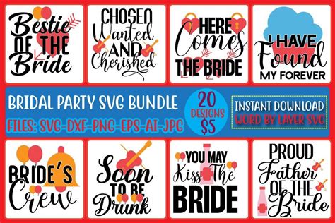 Bridal Party Svg Bundle Vol3 Bundle · Creative Fabrica
