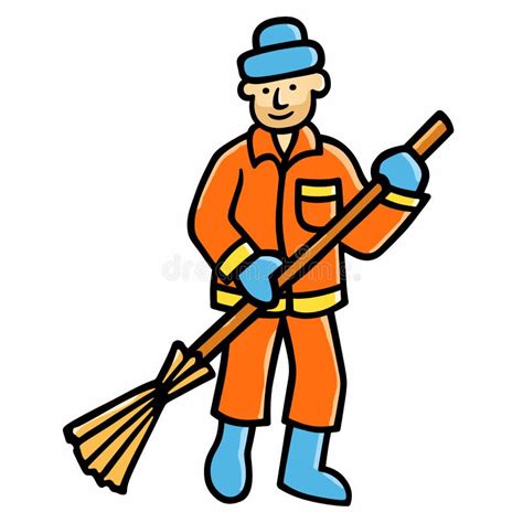 Street Sweeper Occupation Stock Illustrations Street Sweeper Occupation Stock
