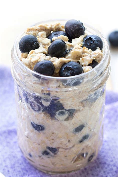 When i entered the recipe into my fitness pal it came up with 354 calories 49 g carbs 16 g fat and 10 g protein. Blueberry Muffin Overnight Oats | Recipe | Overnight oats ...