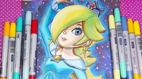 Slow Copic Markers Drawing Nintendo Super Mario Galaxy Princess Rosalina Youtube