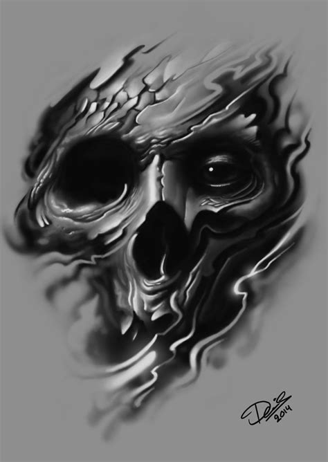 Abstract Skull By Disse86 On Deviantart Skull Art Tattoo Evil Skull