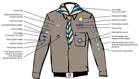 Badge Positioning East Surrey District Scouts