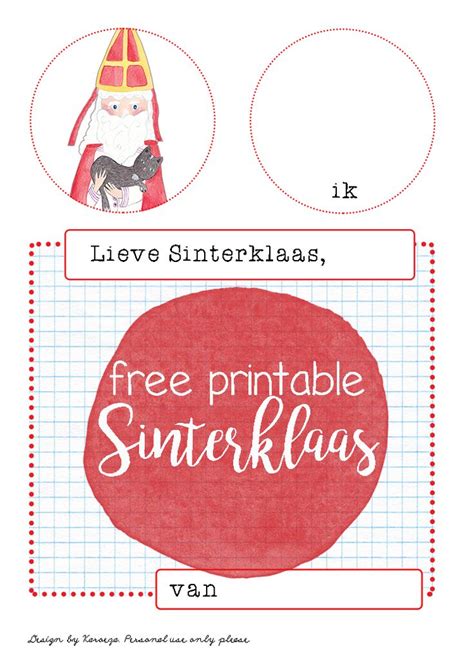 Schrijf Een Verlanglijstje Of Een Brief Naar Sinterklaas Een Free