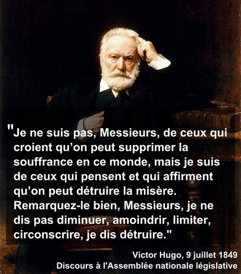 Victor Hugo Extrait De Son Discours Sur La Misère à Lassemblée